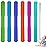 Hollow Teething Tubes Toys for Babies Girls Boys, 6 Pack Silicone Baby Teether Toy Tube for Infants with Nursing Biting Chewing, Chew Straws for Toddlers 6-12 Months (Style A)