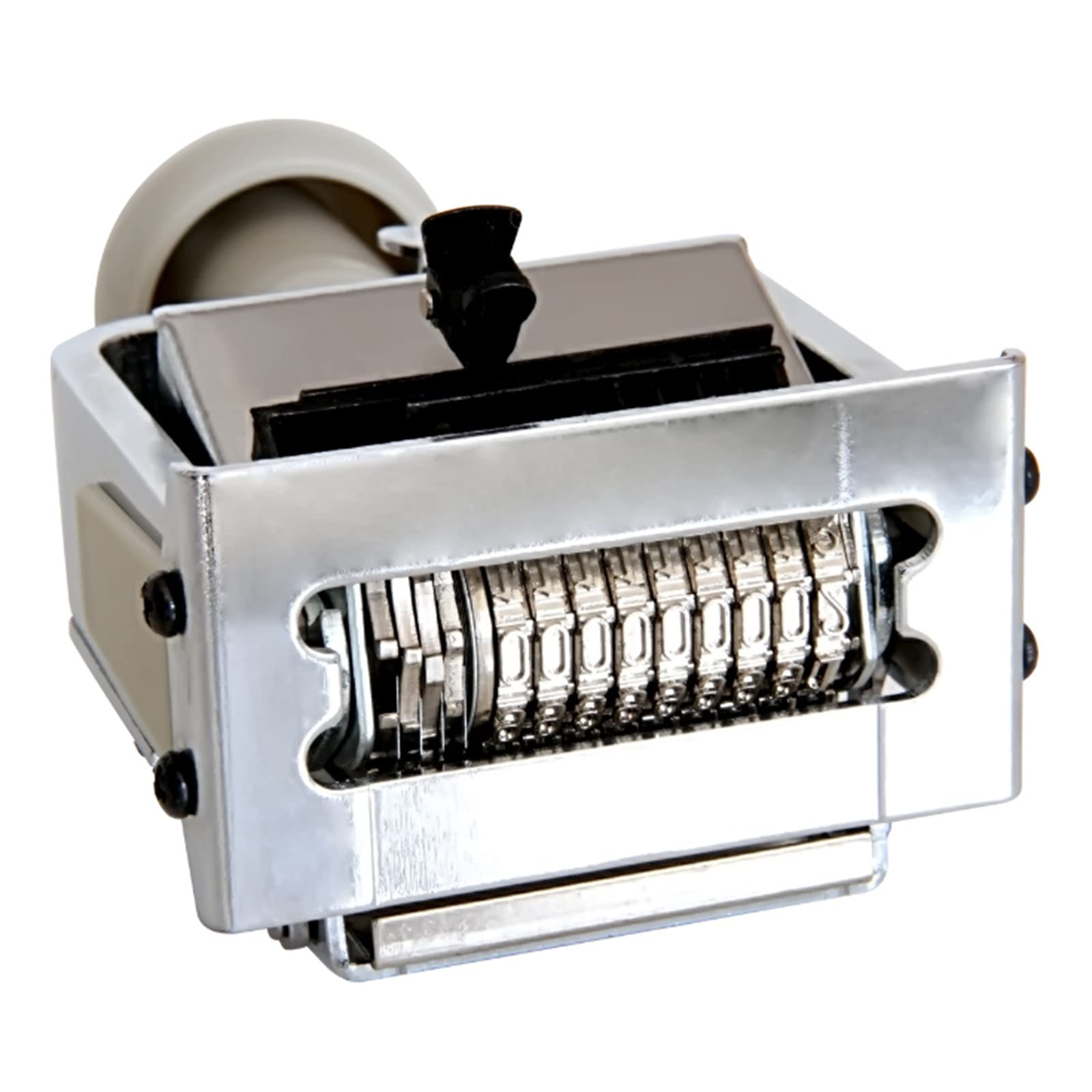 Numeratrice automatica - Timbro della data completamente automatico - Design in acciaio inossidabile per contratti manuali e numerazione consecutiva - Tecnologia senza inchiostro