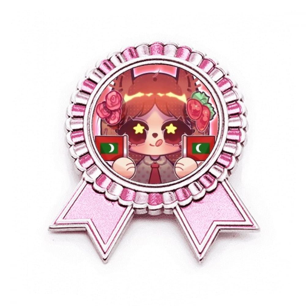 Broche écureuil rose en métal finition remarquable taille M - 4