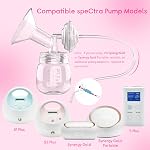 Flange Insert for spectra Breast Pump, Replacement Pump Parts Compatible w/ S1/S2/9 Plus, Spectra 24mm Flange/Duckbill Valve/Backflow Protector/Tubing/Nipple Measure Tool, Not Original Accessories