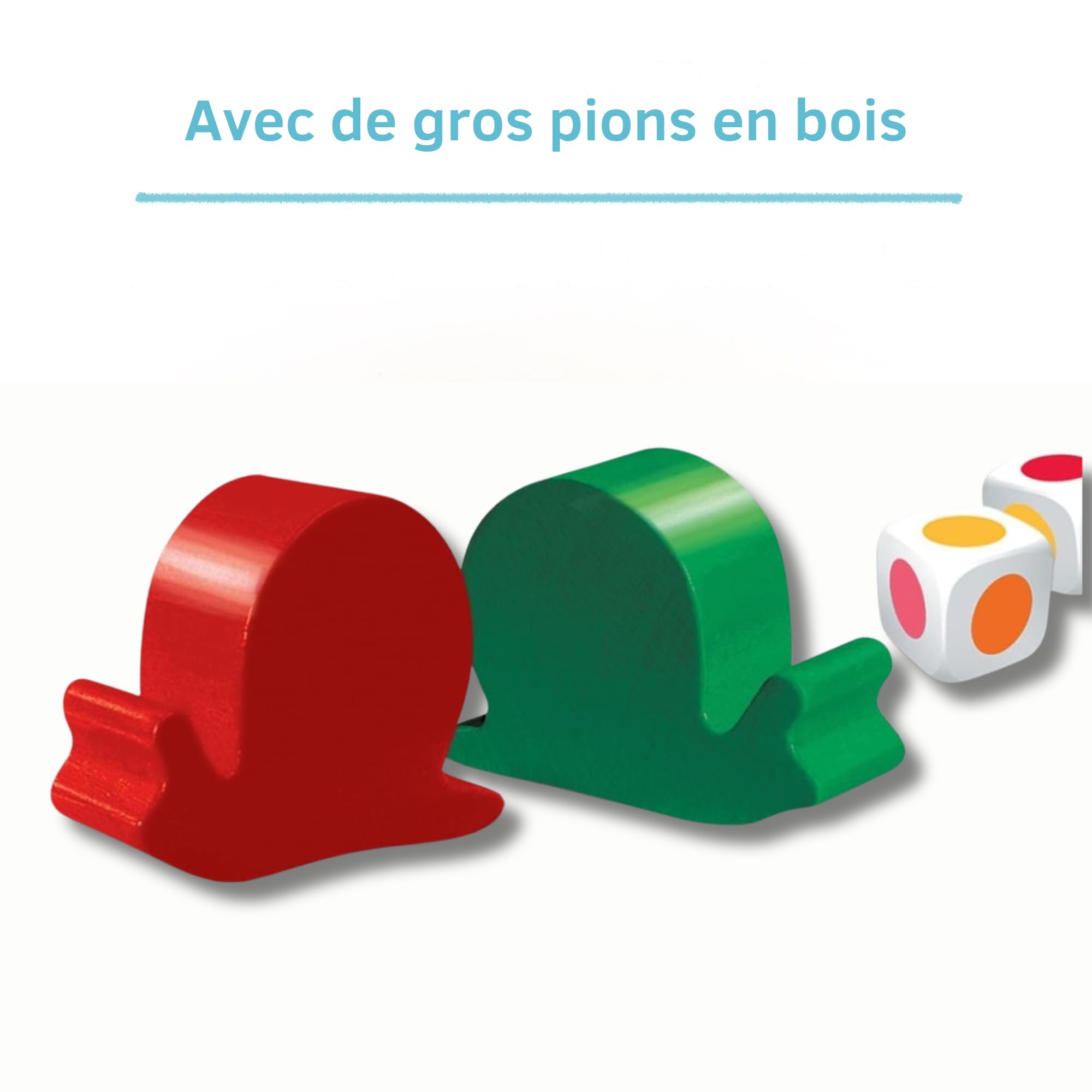 Ravensburger Allez Les Escargots Jeu de société Enfant dès 3 Ans Premier Jeu éducatif Couleurs Parcours Course d'escargots 2 à 6 Joueurs Version française