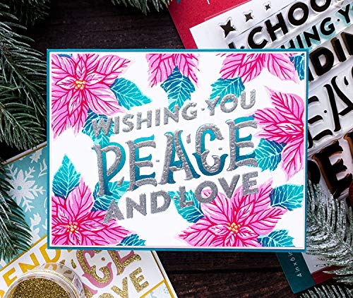 Hero Arts Cm280 Clear Stamps, Color Layering Poinsettia #TOP2