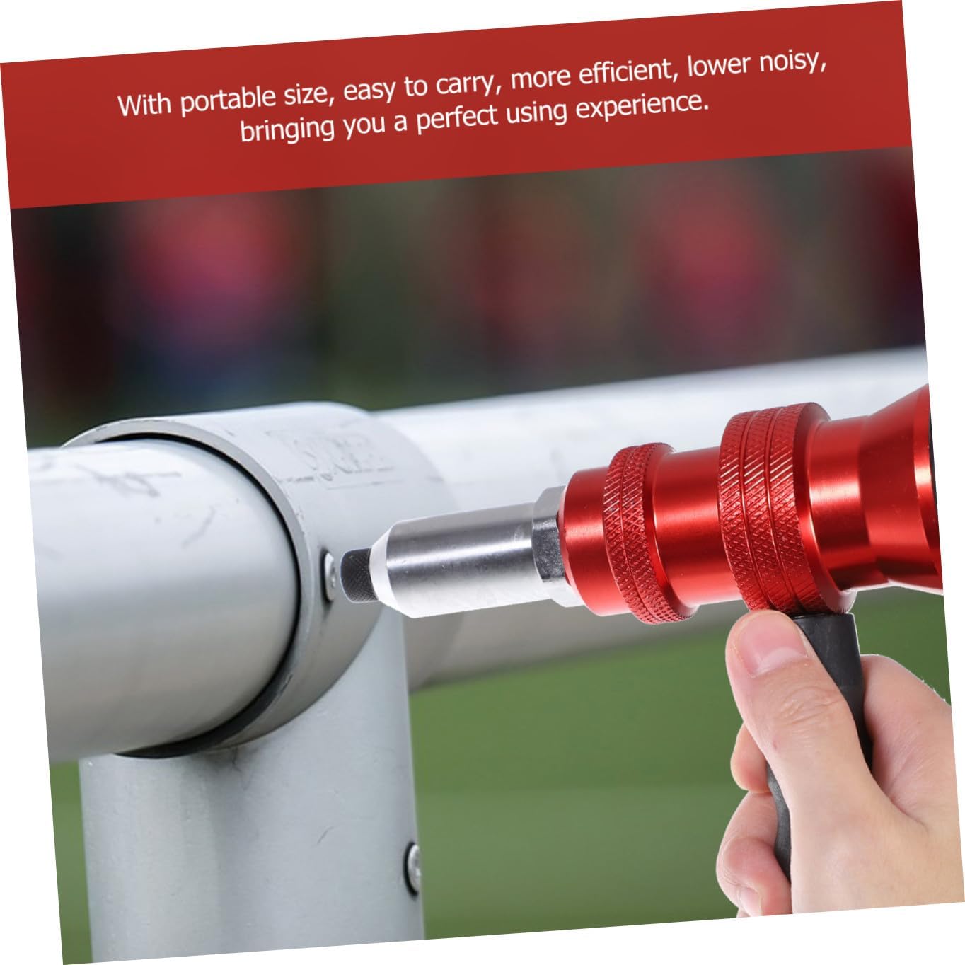 Ciieeo 1 Set Automatic Rivet Tool Adapter Aluminum Alloy Electric Rivet Drill Connector Head for Efficient Use with Cordless Riveting Tools Easy Installation Portable Design