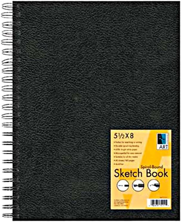 Black WireBound Sketch Book 11X14