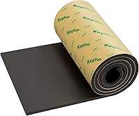 Kaqiluo High Density 50+kg/m³ Self-Adhesive Soundproof Foam - 5.8sqft x 0.4in Closed Cell Acoustic Insulation, Fire/Waterproof