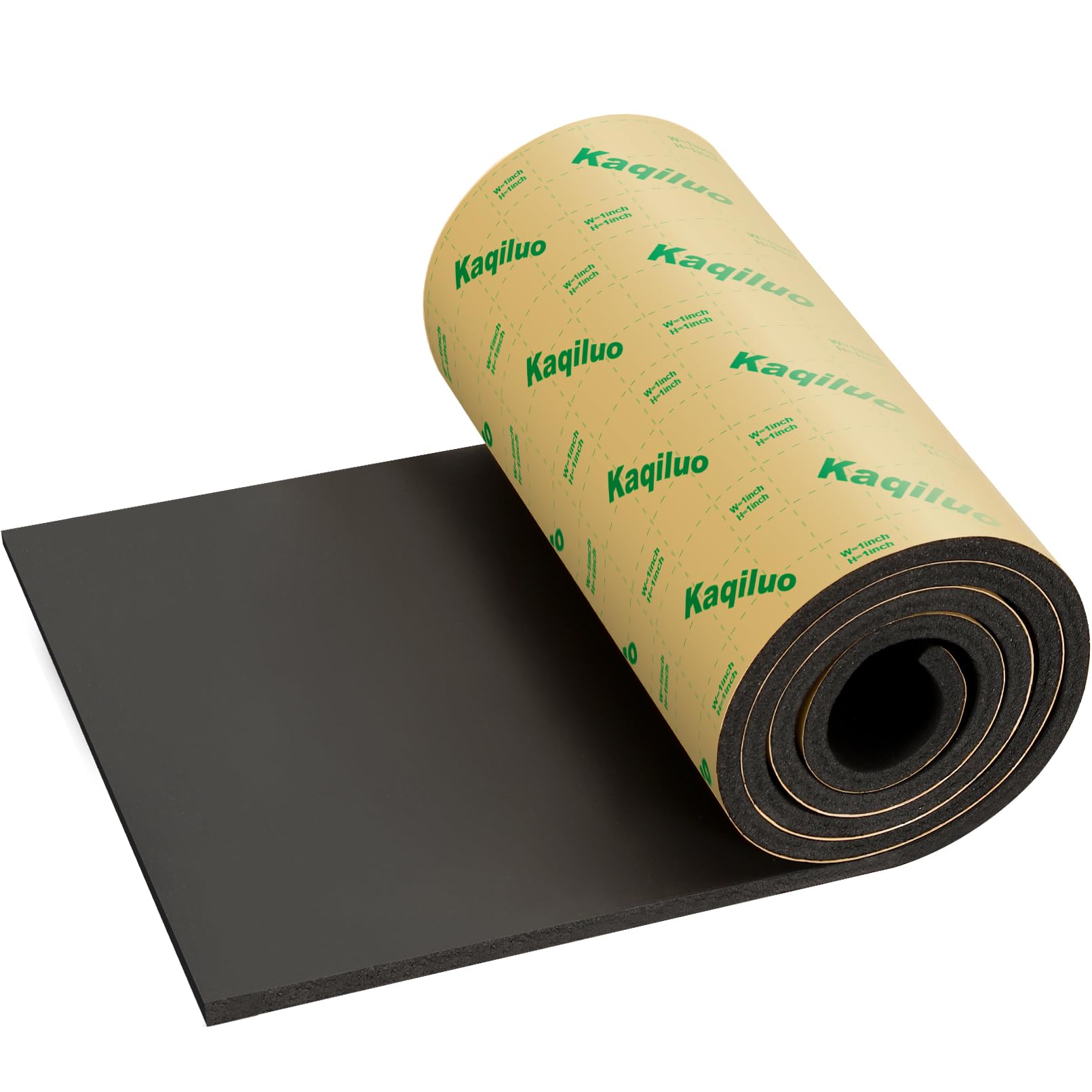 Kaqiluo High Density Self Adhesive Sound Insulation Acoustic Foam, 0.4" x 12" x 72", 10mm Thick, 5.8 Square Feet Soundproof Pad, Fireproof/Waterproof Acoustic Foam