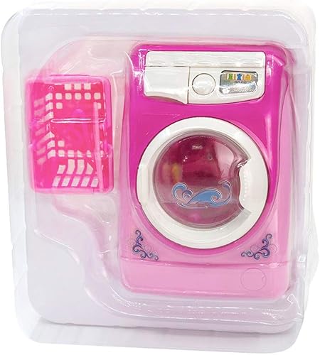 Vista 5 de Coherny Lavadora de juguetes para niños, mini simulación de casa de muñecas, muebles de cocina, juguetes para niños, juguete de casa