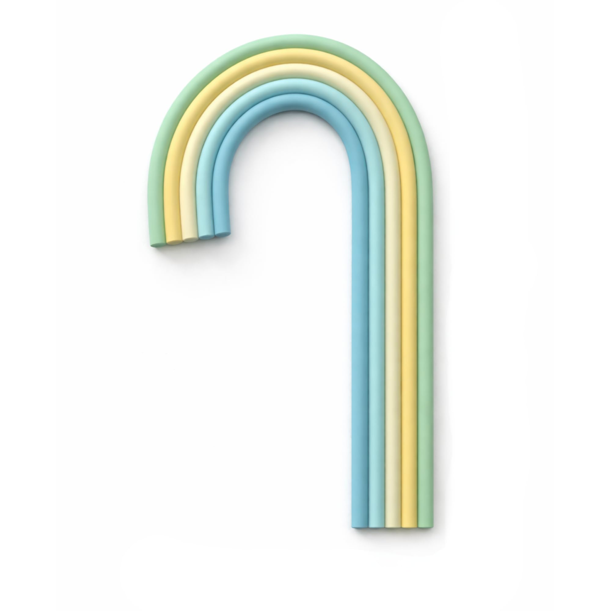 AMAR Rainbow Silicone Cake Topper, Flexible Trimmable Decoration, 24cm x 12cm, for Birthday Cakes, Baby Showers, Celebrations (Blue Pastel)