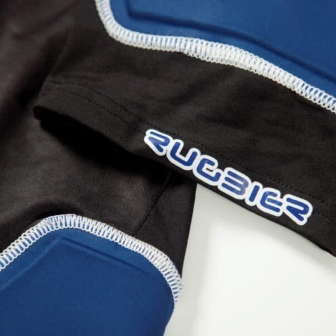 Épaulière de Rugby Professionnelle pour Hommes - Modèle Vulcano Bleu/Noir – Protection de Rugby Rembourrée - Catégories Masculines