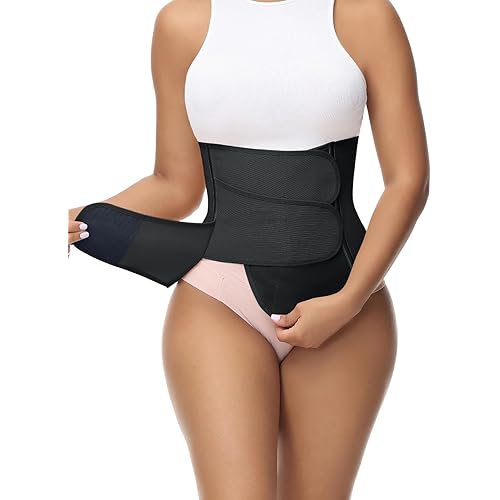 SHAPSHE Waist Trainer for Women Postpartum Recovery Wrap Waist Cincher Corset Shapewear with Velcro