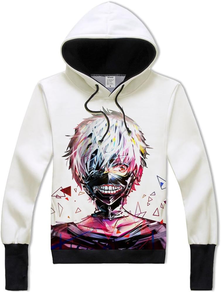 Anime Tokyo Ghoul Cosplay Kaneki Ken Hoodie Sweatshirt for Men Women Teens