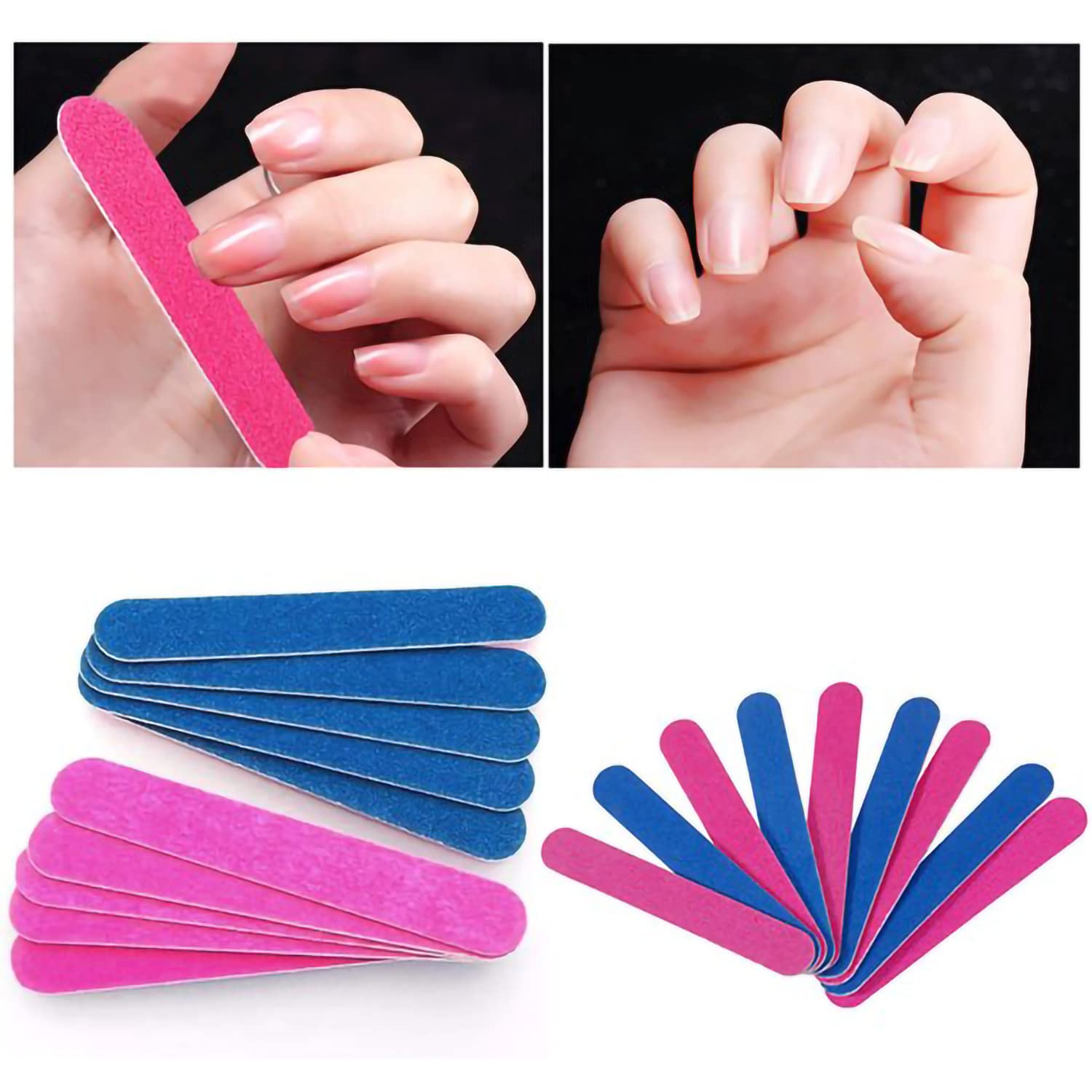 Amazon.co.jp: 咲け彩 100本入 使い捨て爪やすり 爪磨き 両面利用可能