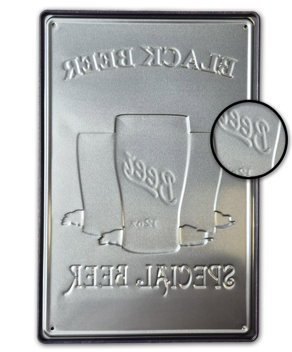 Tabliczki w stylu vintage, zestaw 10 dekoracyjnych metalowych tabliczek ściennych, dekoracja retro do salonu, baru, kawiarni, kuchni, restauracji, biura, wymiary 20 x 30 cm