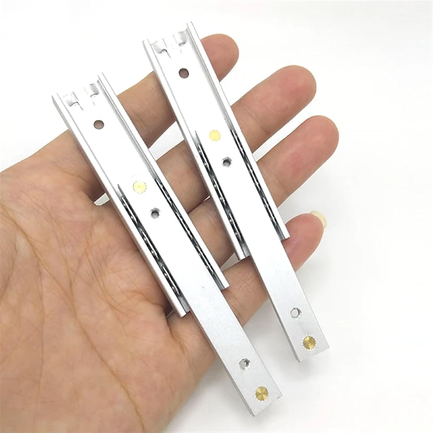 2pcs Wide Drawer Slides Fold Rail for 16mm Drawer 70 100 140 200 250mm Furniture Bearing Slides Rail(70mmx16mm)