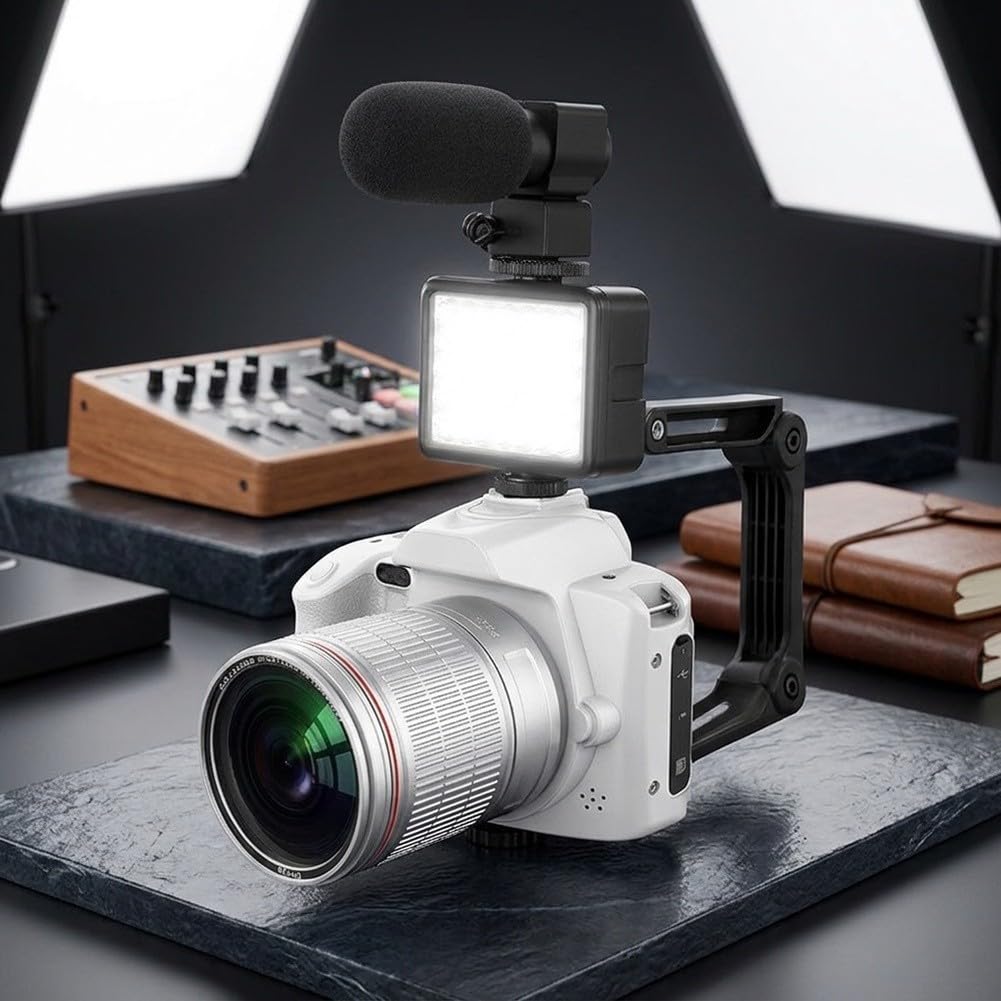 4K doppia fotocamera schermo 3 pollici visione notturna WiFi | Zoom ottico 16x, microfono di riduzione del rumore, corpo durevole ABS, uso della fauna selvatica di viaggio vlogging