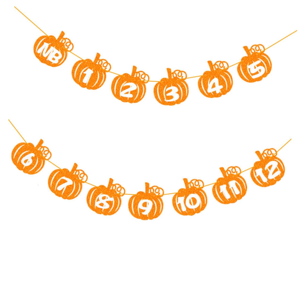 DECHOUS 1 Set Party Banner Bunting Powder 0-12 Month Design Halloween Birthday Decorations for Wall Door