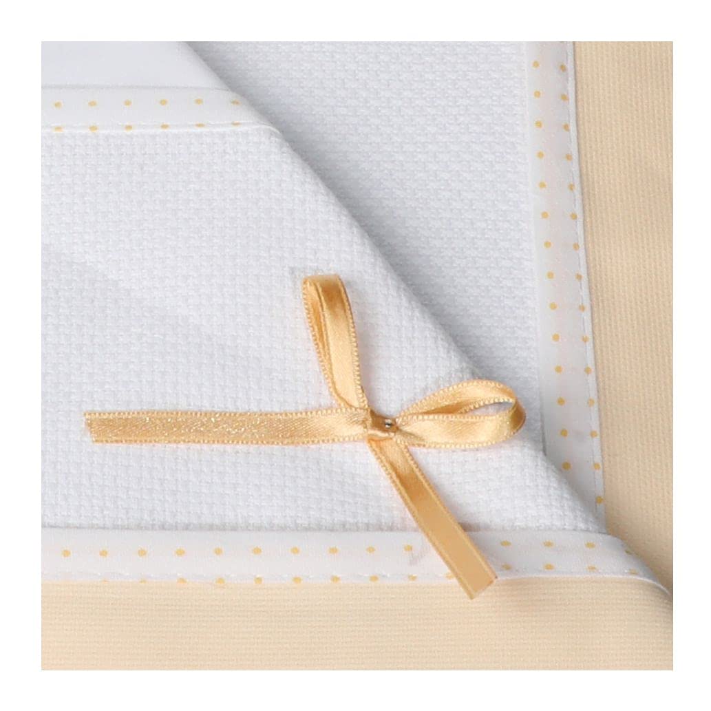 Set Lenzuola Culla Neonato 3 Pezzi In Cotone Puro - Ricamabile A Punto Croce Made In Italy - Foto 10