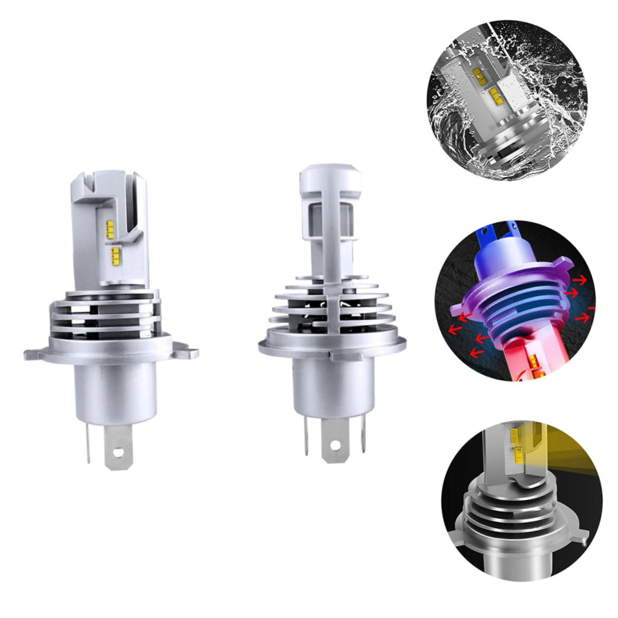 PRETYZOOM 2pezzi Led Per Fari Auto Ricambio Faro Luce Bianca Fredda Per Veicoli Confezione