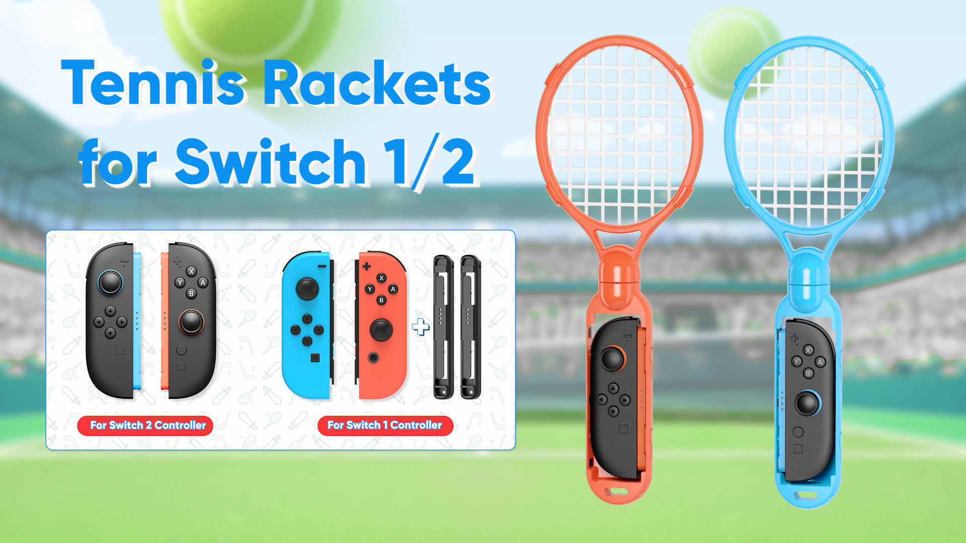 おもちゃ Switch 2 Pack Tennis Racket for Nintendo Switch 2/Switch 1 for Joy-Con