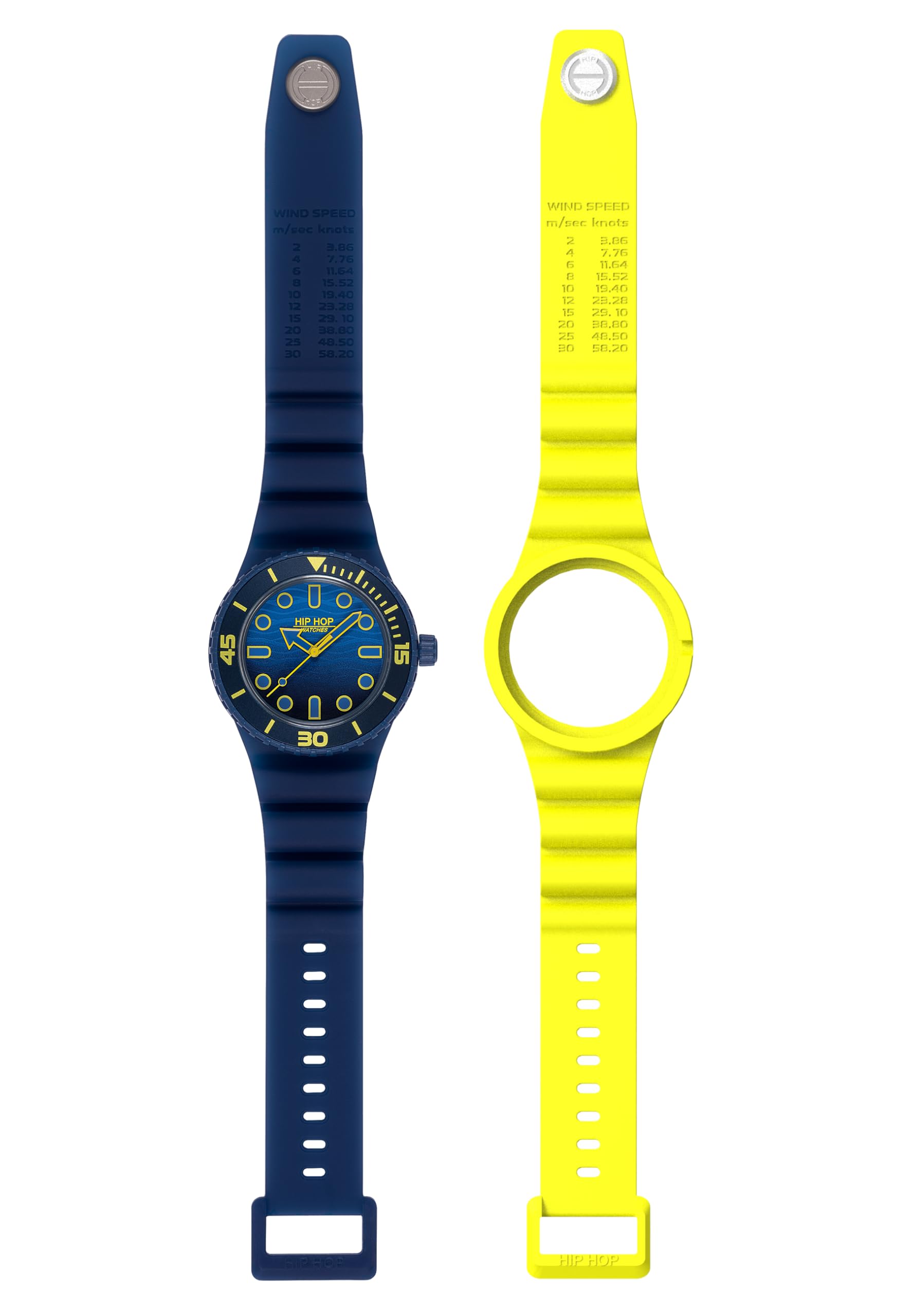 HIP HOP, Collezione Master, Orologio Uomo con 2 Cinturini in Silicone Intercambiabili, Resistente all’Acqua, Cassa 41 mm, Chiusura Pratica e Sicura, Lunghezza Regolabile fino a 19 cm, Idea Regalo