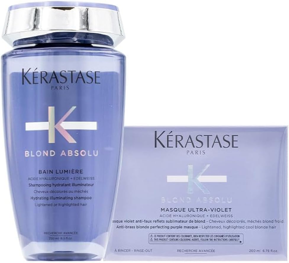 Kerastase Blond Absolu Bain Lumière 250ml Masque Ultra Violet 200ml
