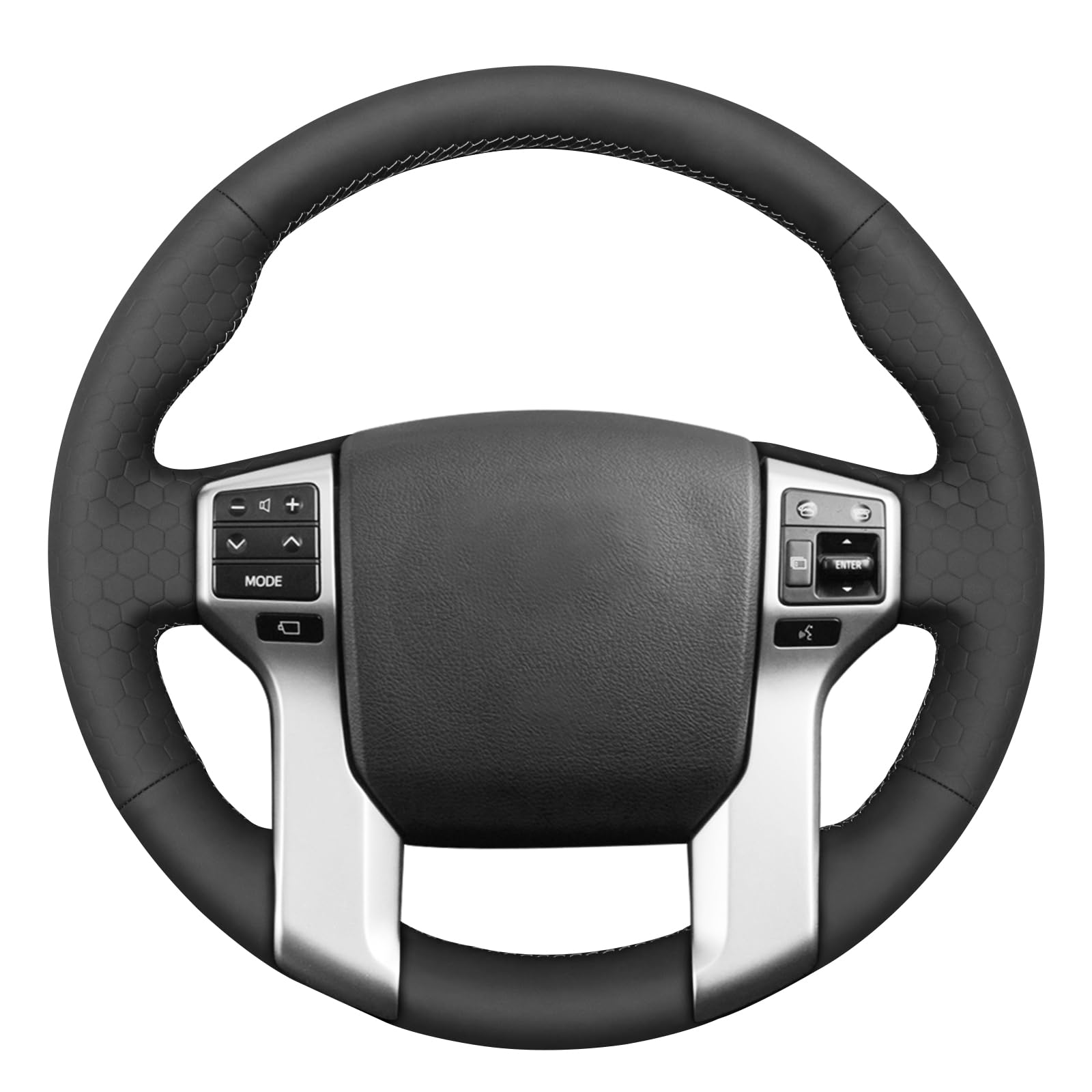 Stitch On Custom Fit Steering Wheel Cover for Toyota Land Cruiser
