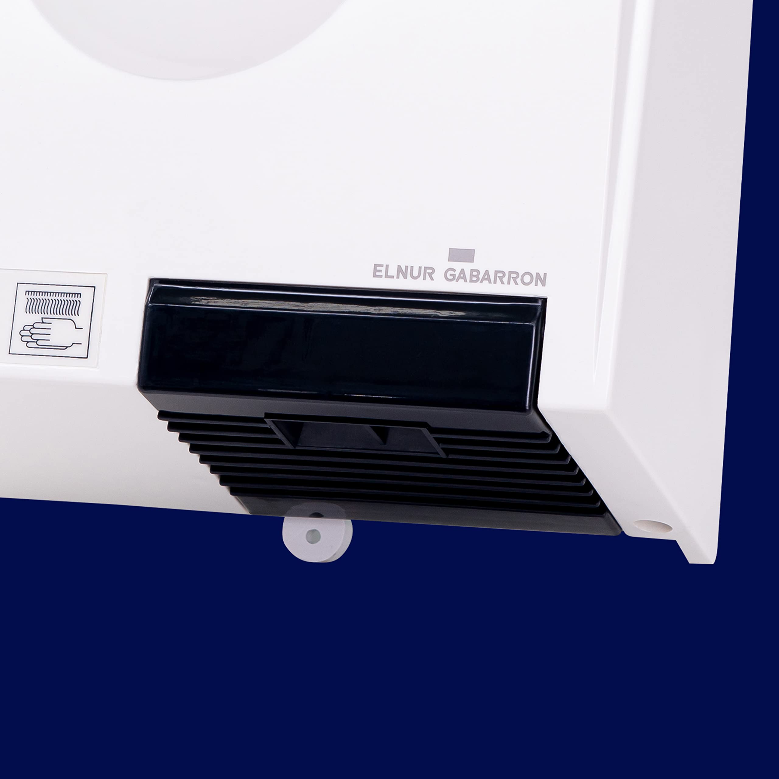 ELNUR GABARRON Secamanos Eléctrico para Baño - Modelo SM18P - Potencia de 1800 W - Funcionamiento Automático con Limitador Térmico - Color Blanco - 25 x 33 x 15 cm