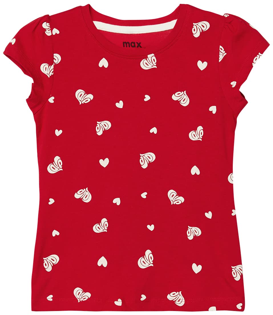 Max Girls Printed Round Neck T-Shirt