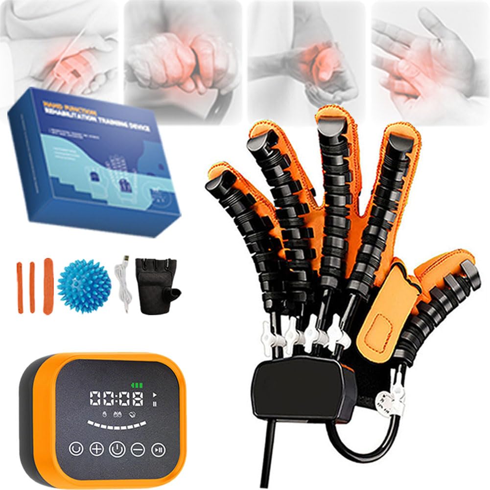 Bionischer Handrehabilitations，Rehabilitation Roboter Handschuhe & Finger - Rehabilitation bei Lähmung/OP,Für Handfunktionstraining,Professionelle Zertifizierung(Size:L,Color:Left Hand)