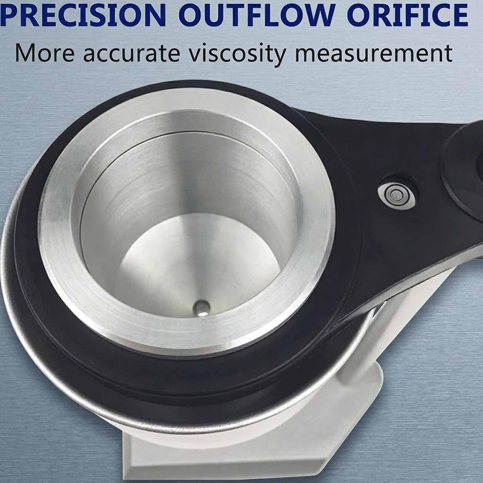 Viscosímetro para medición de viscosidad de precisión, soporte ajustable, ángulo de cono interior 101°±30°, diámetro de boquilla 5,6±0,02 mm, ideal para revestimientos, tintas y pinturas