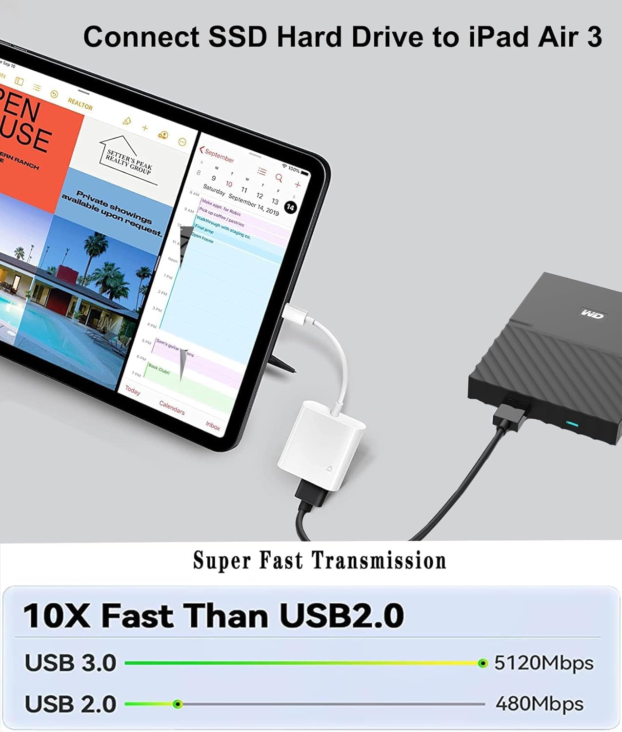[Certificato Apple MFi]Adattatore Lightning a USB OTG per iPhone 14/13/12/11, Adattatore Fotocamera da Lightning a USB con porta di ricarica,Plug and Play,Supporta U Disk,MIDI,lettore di schede,mouse