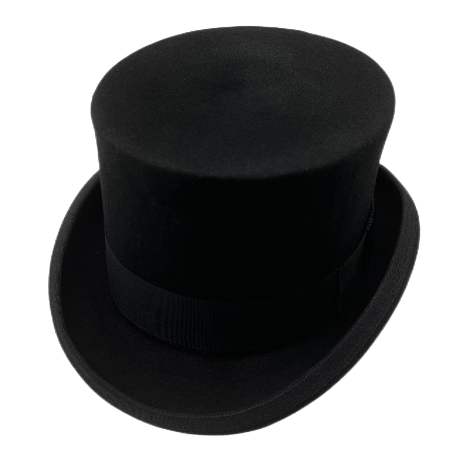 Willheoy Zylinder Hut Herren Steampunk Melonen Hut Damen Wollfilzhut Schwarz Erwachsene Zylinder Hut Hoch aus Wollfilz Partyhut Kostüm Karneval Fasching