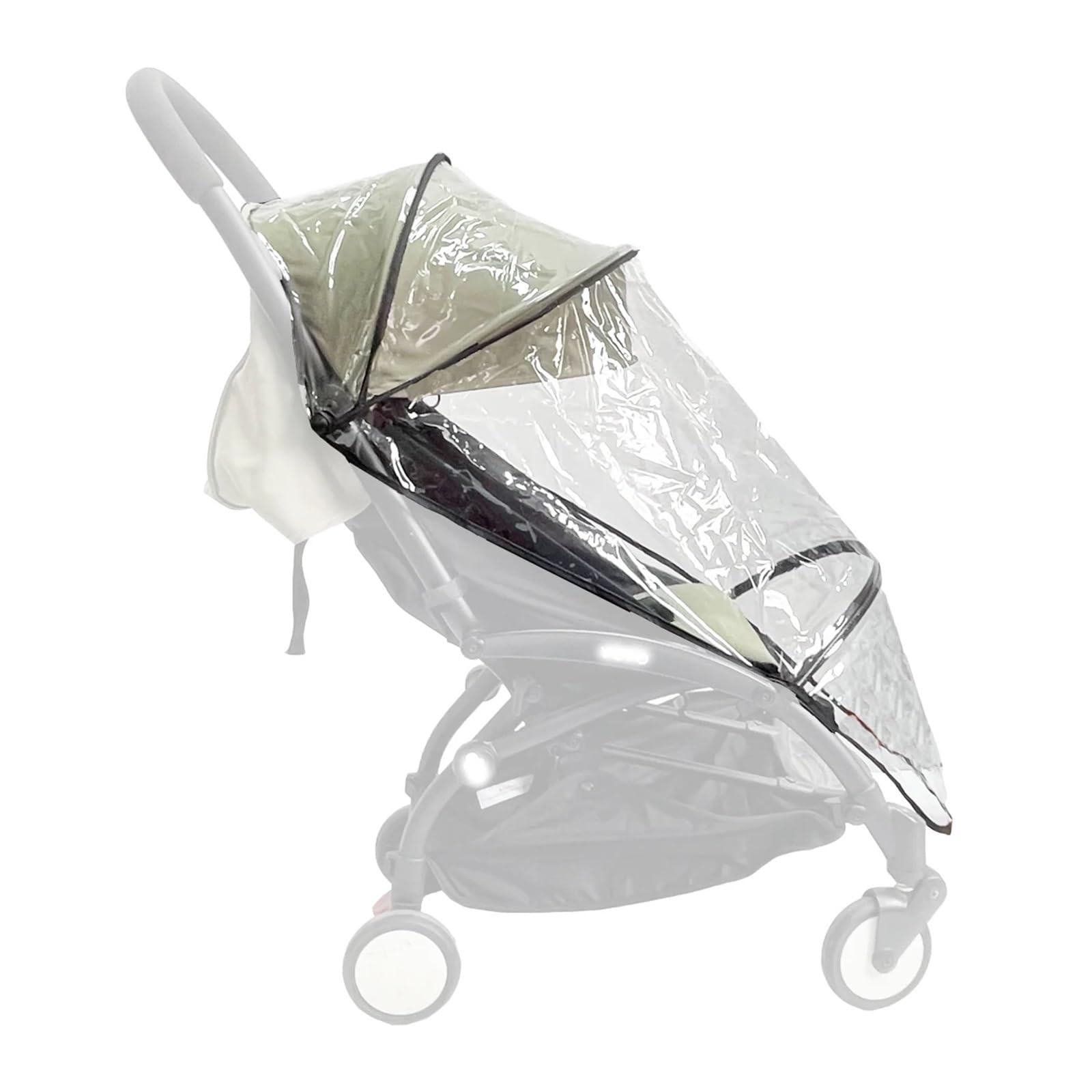 Cubierta de lluvia para cochecito, cubierta de lluvia, accesorio para cochecito, cubierta impermeable de EVA (blanco)