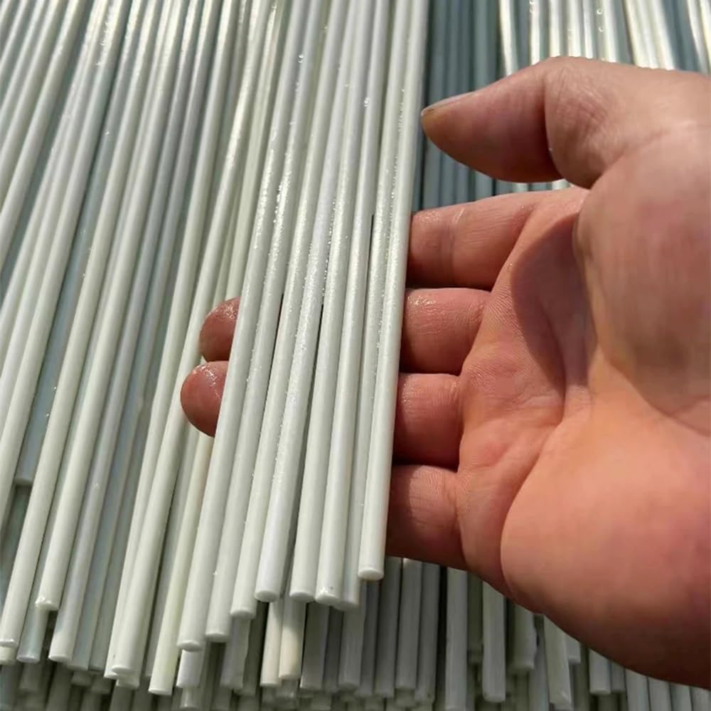 10 sztuk białych prętów z włókna szklanego o wysokiej wytrzymałości, wodoodpornych, żaroodpornych(500x3.5mm)