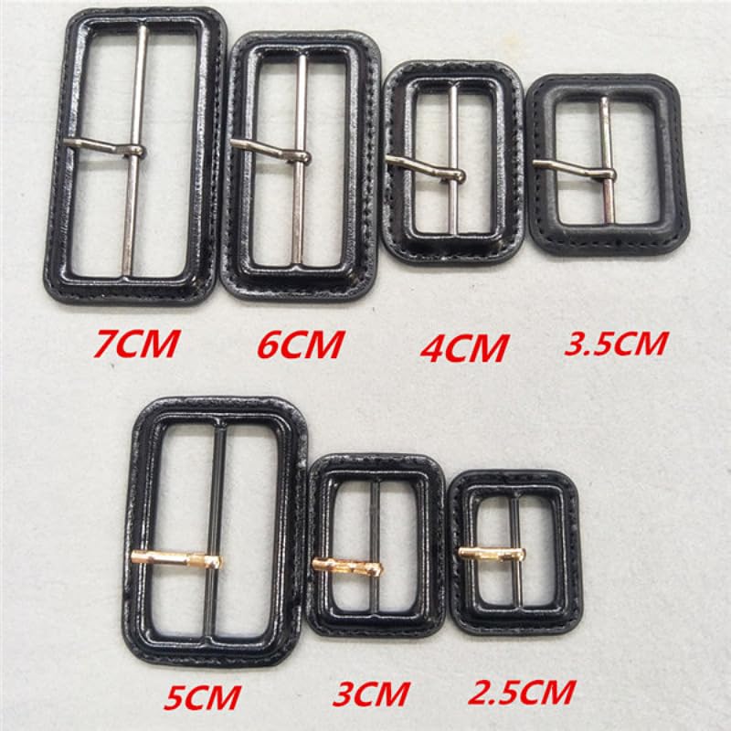1–10 Stück 2,5–6 cm Schwarze Lederschnalle, verstellbares Design, langlebiges Material, Schiebeschnallen, DIY-Bastelzubehör