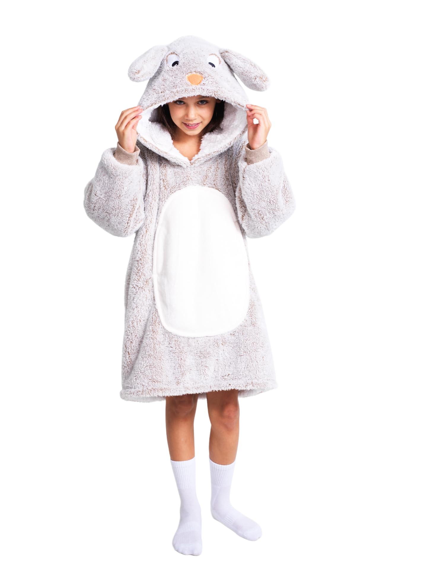 Cuddle Kids Medium Blanket Hoodie Bunny 7-12 years