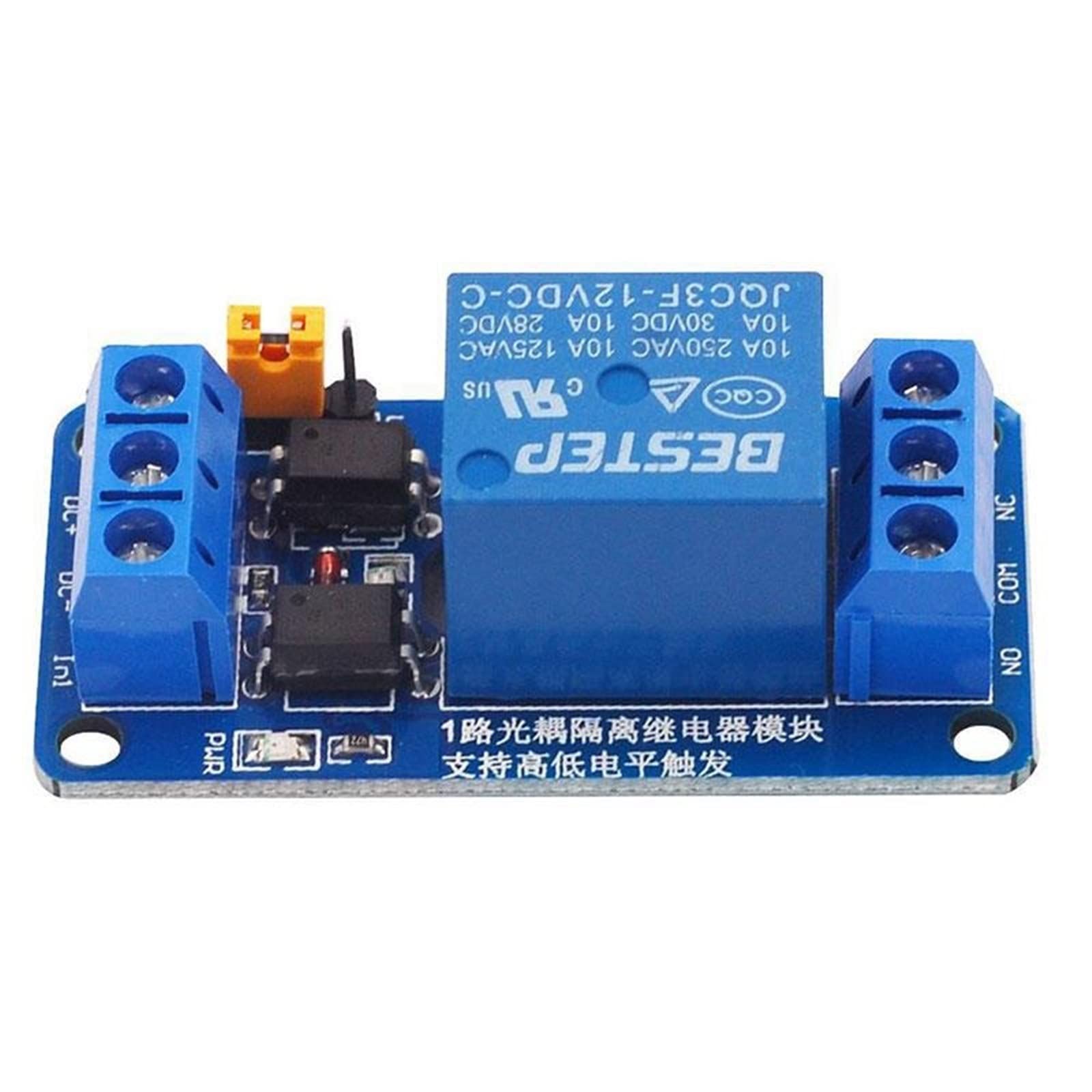 3,3 V 5 V 12 V 24 V 1-Kanal-Relaismodul High- und Low-Level-Trigger Dual-Optokoppler-Isolationsrelaismodulplatine(5V)