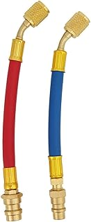 Car Air Conditioning Adapters Connector Refrigeration Tool 2pcs Air Conditioning Adapter Brass R134a to R12 1/4 SAE Female Thread Connector Accessories R134a to R12