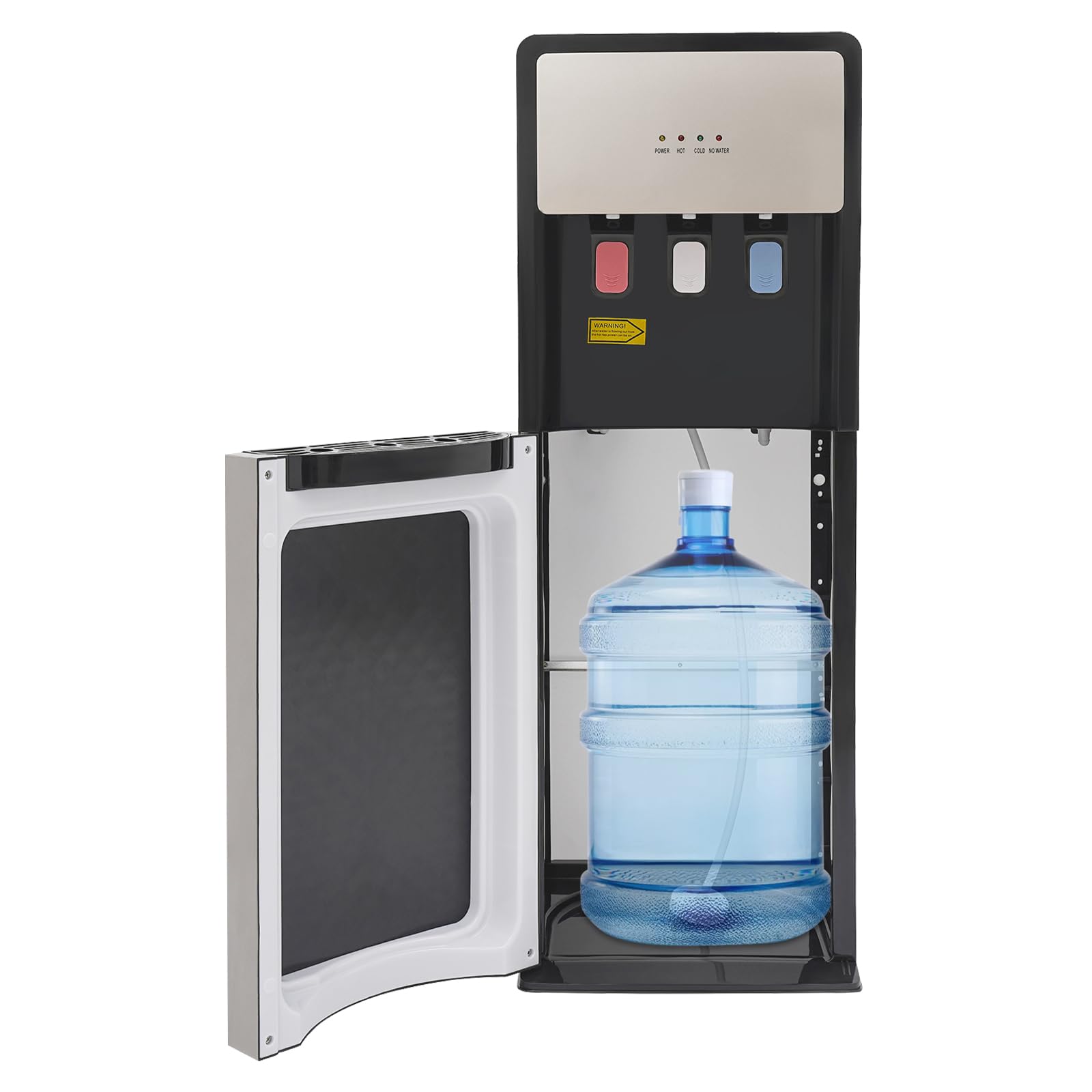 Bottom Loading Water Cooler Dispenser for 5 Gallon Bottles, Cold & Hot Room Water Cooler Dispenser Lower-Loading Water Cooler with 3 Spouts-Hot(85-95?/185-203?), Cold(5-10?/41-50?) (Silver Grey)