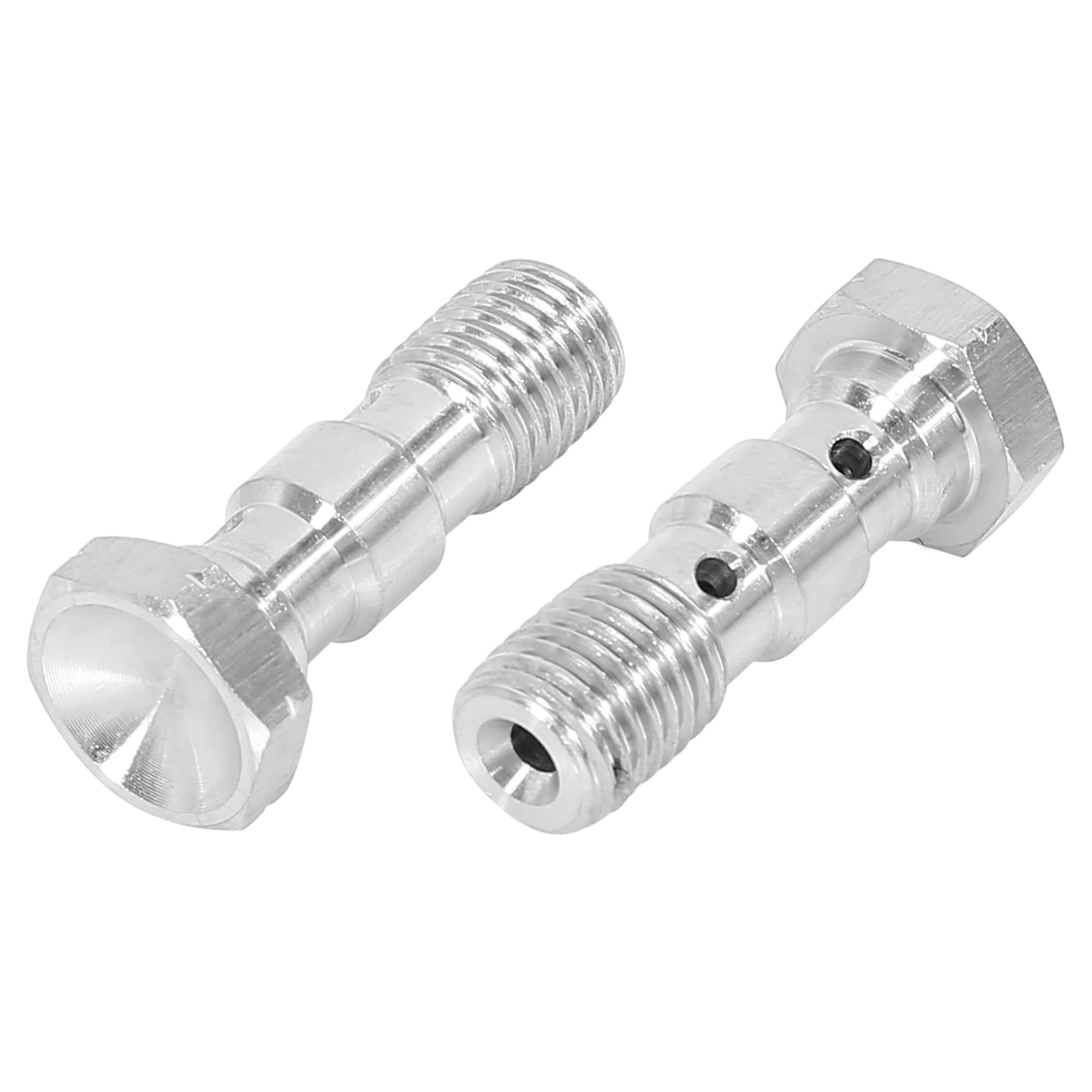 X AUTOHAUX Perno Banjo M10X1.25 2Pcs Plateado para Freno Acero Inoxidable | Color Plateado, Tamaño 35.6X16Mm, Rosca M10X1.25, Uso Sistema De Motor