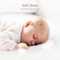Vista 5 de Colchón mini para cuna, 38 x 24 x 4 pulgadas, espuma viscoelástica de gel cómoda de doble cara, colchón transpirable de alta calidad para cunas mini