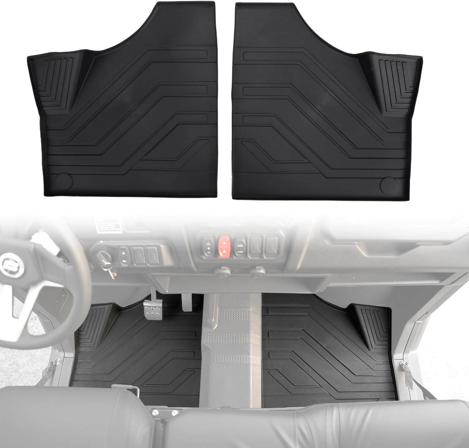 A & UTV PRO Floor Mats for CFMOTO UForce 1000 2019-2025, Front Row Floor Slush Liners All Weather TPE Material Protection for CF Moto UFORCE 1000 XL 2022-2025 Accessories, 2PCS