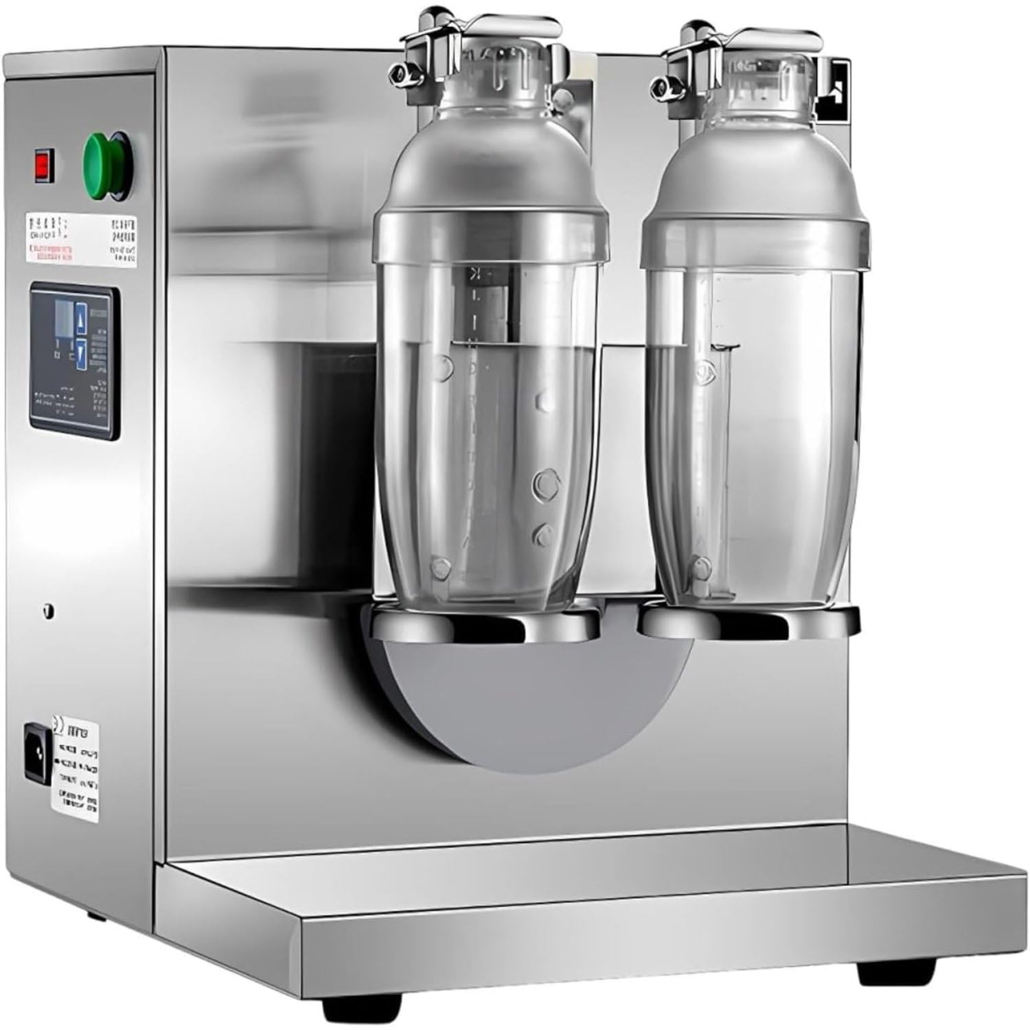 Bubbles Shaker do herbaty, elektryczna automatyczna maszyna do mieszania herbaty mlecznej z podwójnymi kubkami ze stali nierdzewnej, do przygotowywania koktajli i napojów, idealna dla miłośników