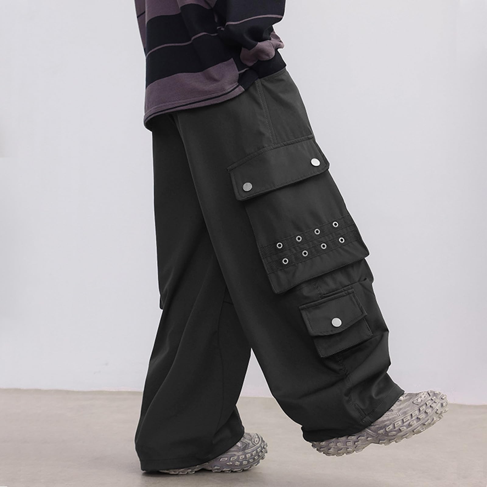 Genérico Pantalones Baggy Niño Pantalones Cargo Jogger para Niños con Múltiples Bolsillos Uso Casual Escolar y Diario para Edades de 4 a 15 Años