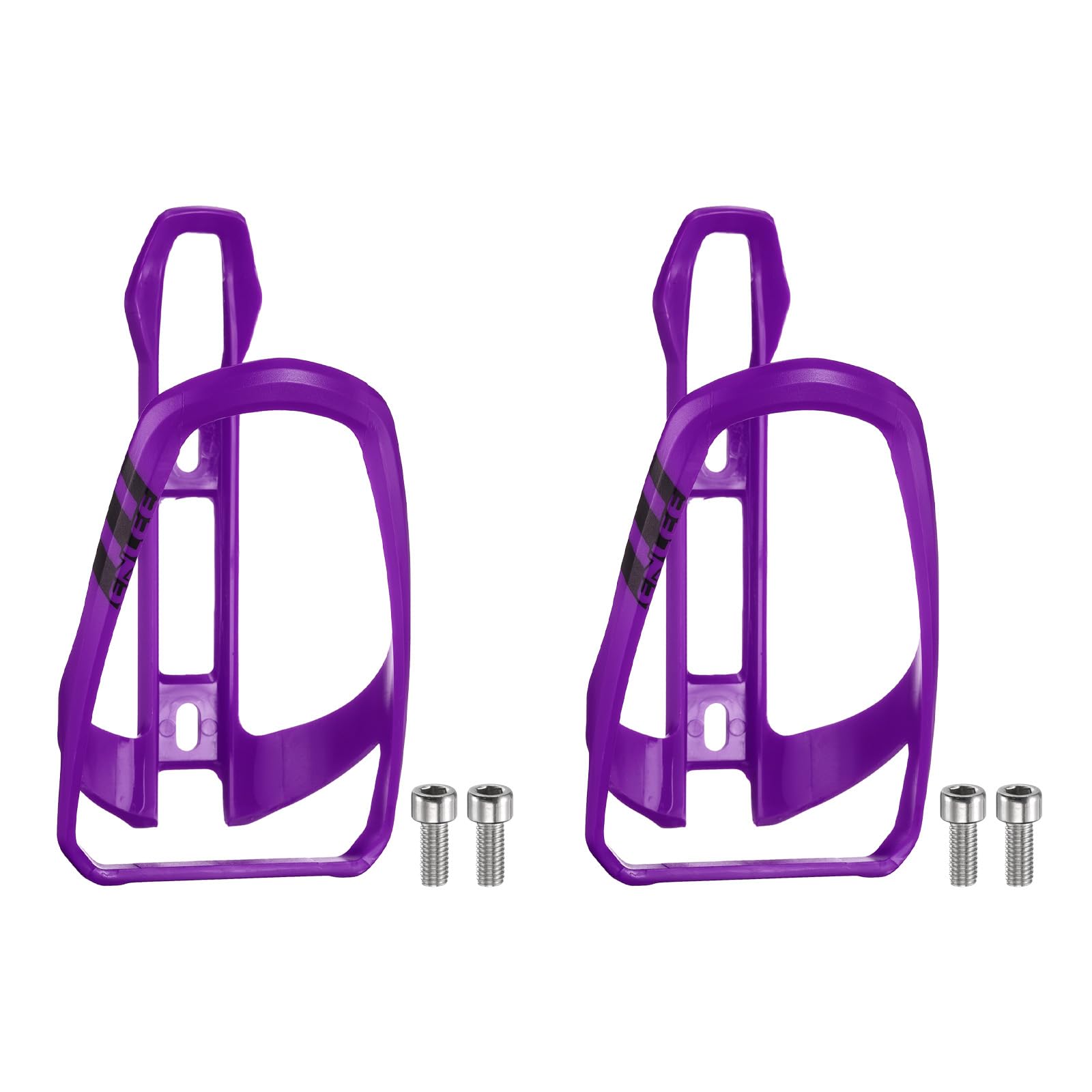 sourcing map 2pcs Bicycle Water Bottle Holder Lightweight Universal Bike Bottle Cages Top Load Cycling Cup Holder for MTB Road Gravel, Purple