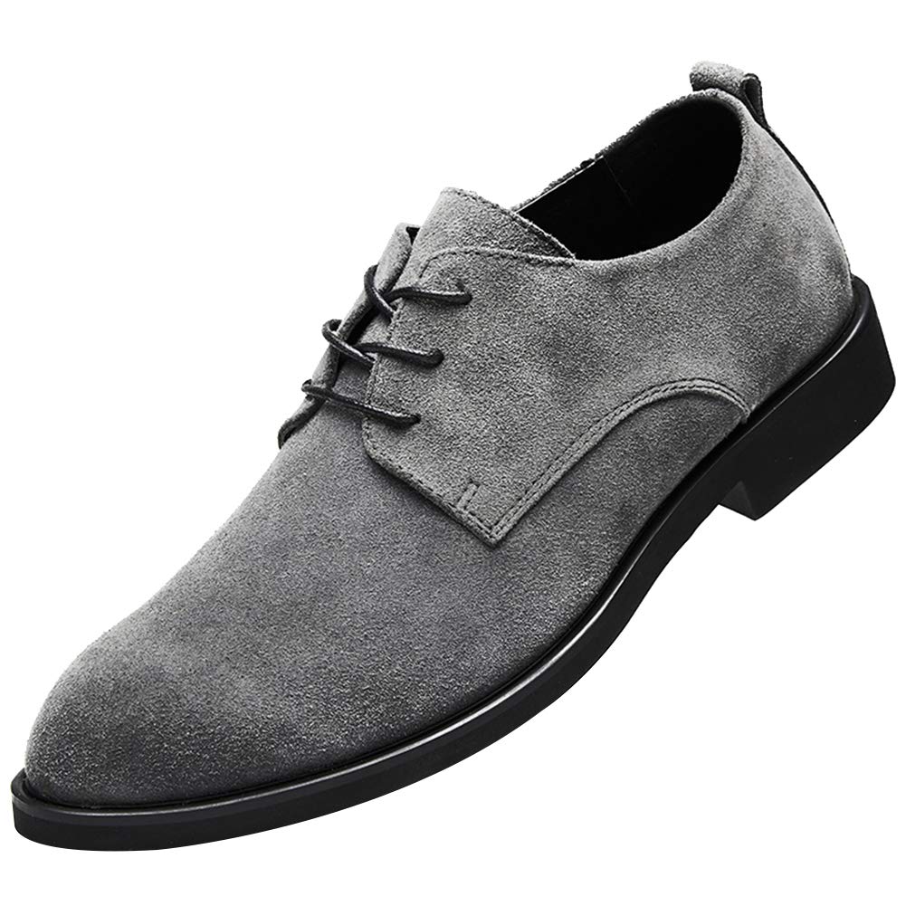 rismartMen's Derby Lace-Up Shoes, Classic Suede Business Shoes SN01833