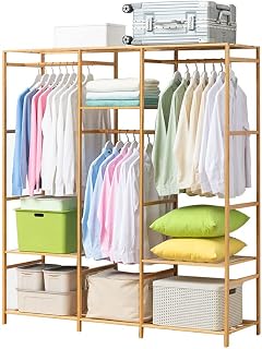 Hilier Modern Minimalist Wooden Clothes Rail Stand