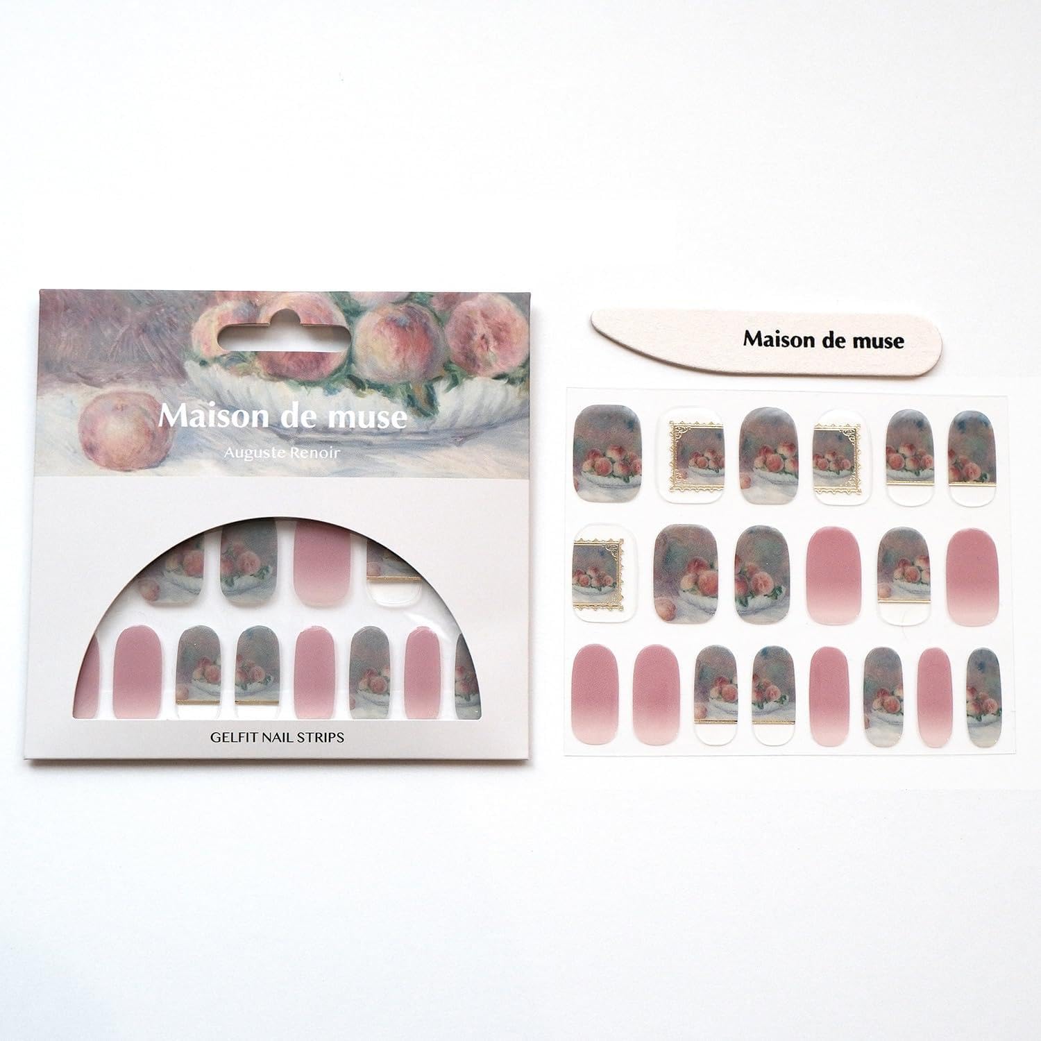 Amazon.co.jp: Maison de muse ネイルシール ルノワール 桃 絵画