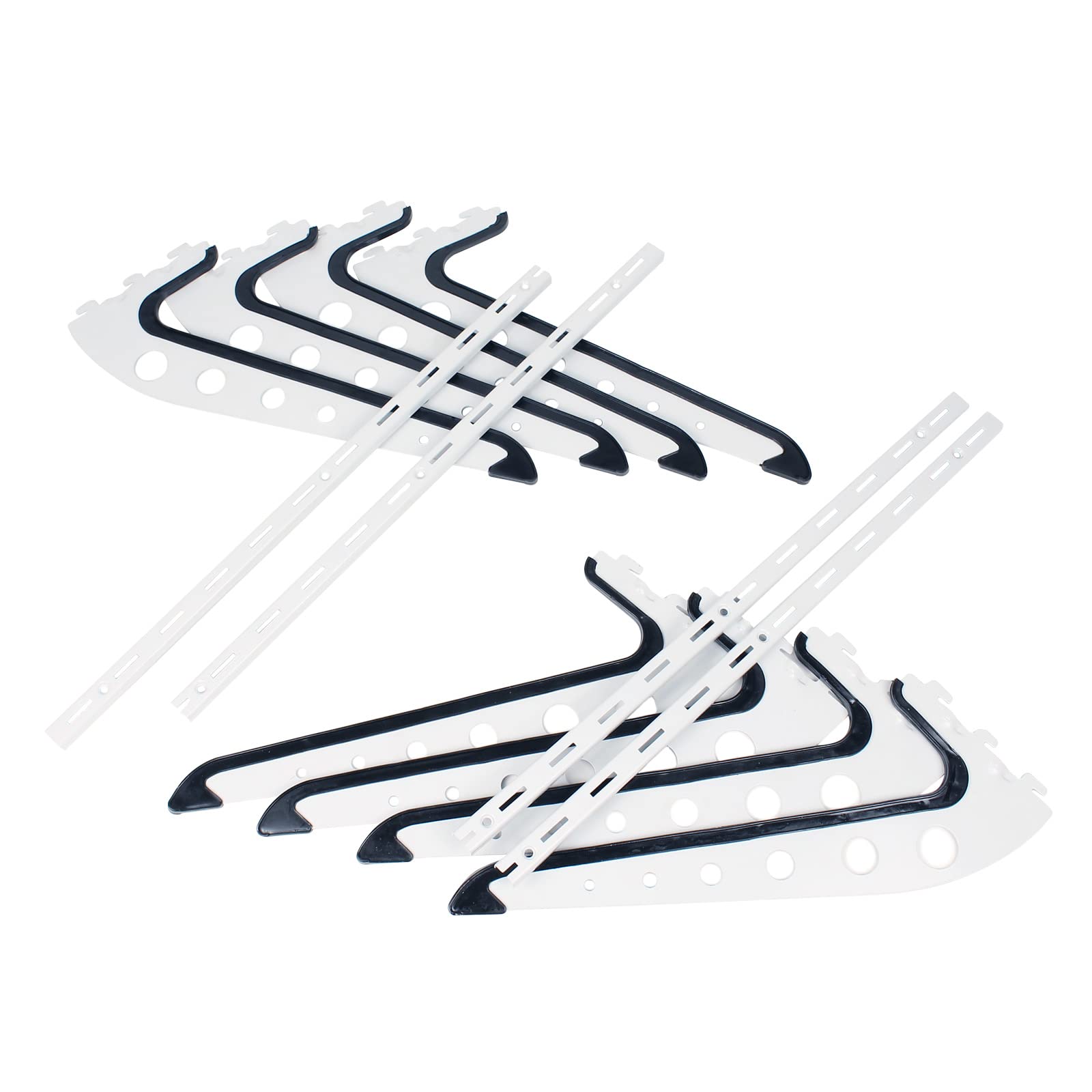 WilTec Support Mural Universel Rack Quadruple pour Surf Snowboard Wakeboard Skateboard Skis - Rangement Sport
