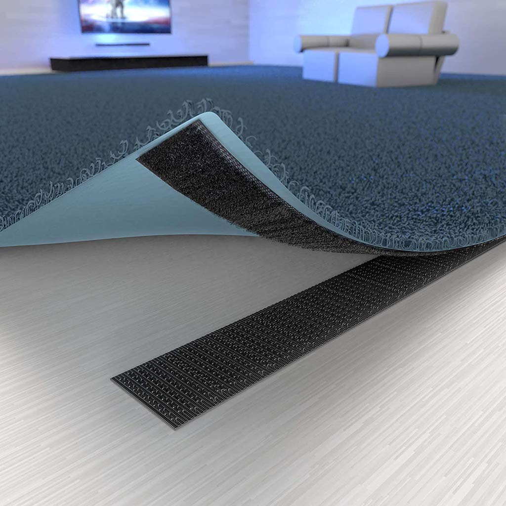 Adhesivo Doble Cara Extra Fuerte 25m, Gancho y Cinta de Bucle Cintas de Autoadhesiva con Cierre Doble Cara, para Uso Interior Al Aire Libre. - Negro 3cm Ancho